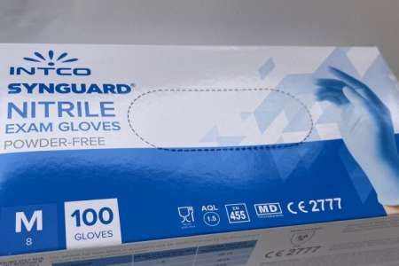 Boite de gants nitrile bleu INTCO