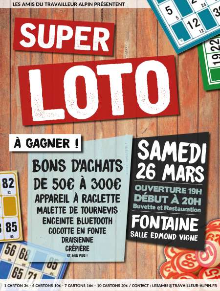 Super LOTO 26 mars FONTAINE