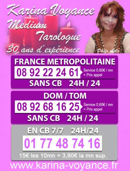 Karina Voyance du couple 24/24 sans cb