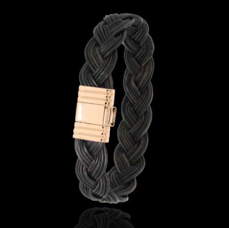 BRACELET EN OR 18K et POILS DE QUEUE DELEPHANTS
