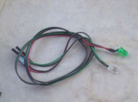 led couleur  avec cable bicolore polarisé et cosse