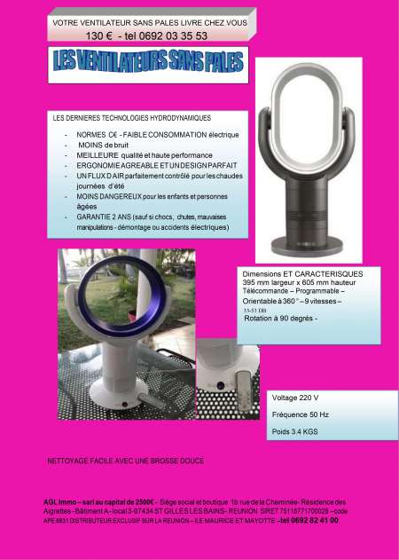 VENTILATEURS SANS PALES