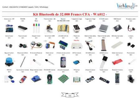 vente des kits arduino et composants électroniques
