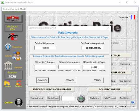 Gestion Paie sous Excel