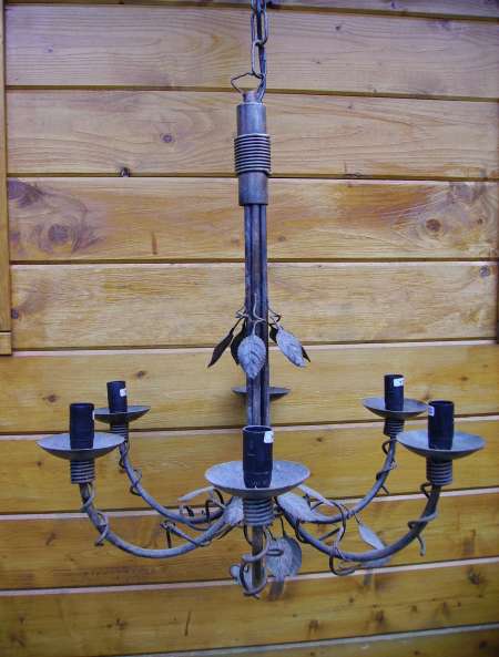 LUSTRE électrique 6 branches avec motifs 