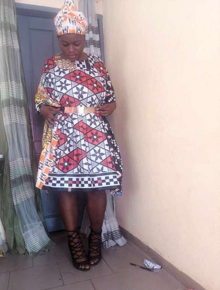 Robe africaine kaba boubou en tissu pagne wax