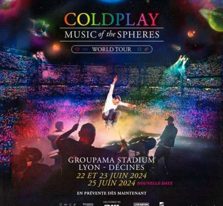 4 places COLDPLAY 22 Juin à Lyon