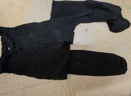 Collants noirs en nylons portes 5 jours