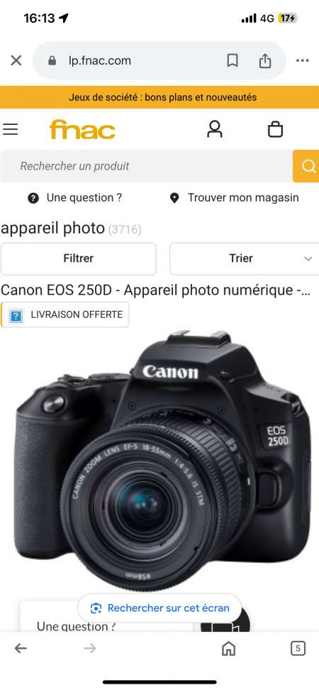 Appareil photo canon