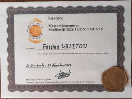 Massotherapeute massage des 5 continents
