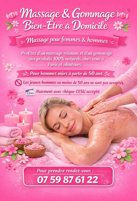 Massage de bien être et gommage