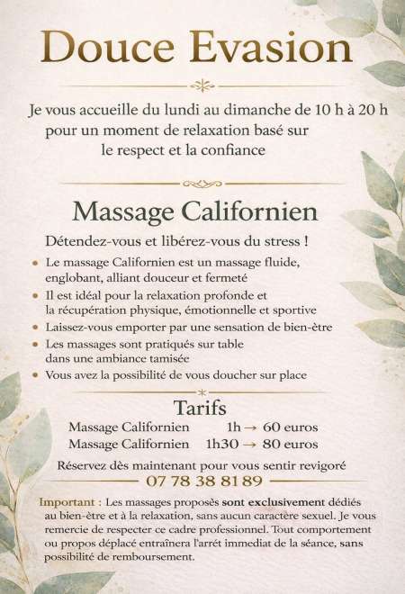 Massage Californien Professionnel
