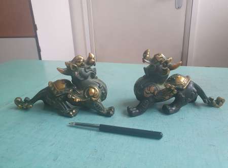 Paire de dragons chinois