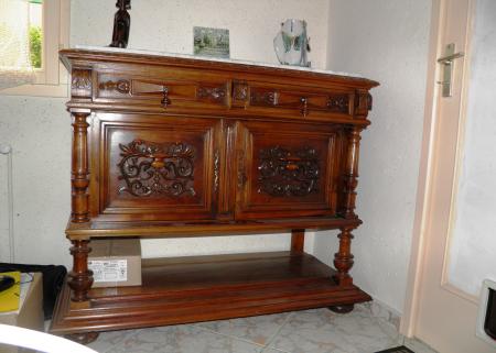 desserte Henri 2 en noyer massif