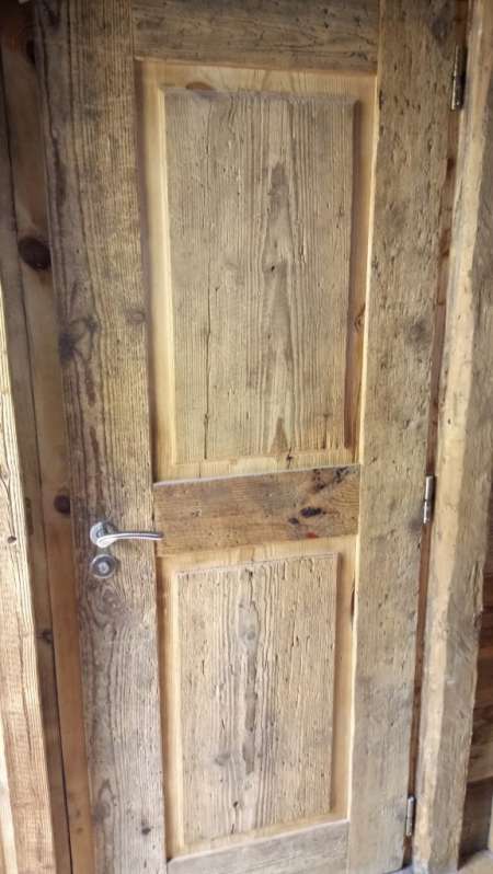 porte de communication en vieux bois