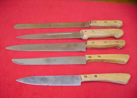 LOT 5 COUTEAUX lames inox