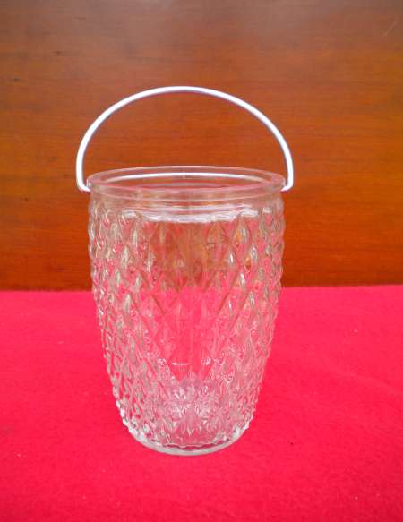 SEAU A GLACE en verre ciselé