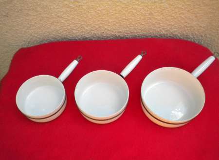 3 CASSEROLES céramique émaillée