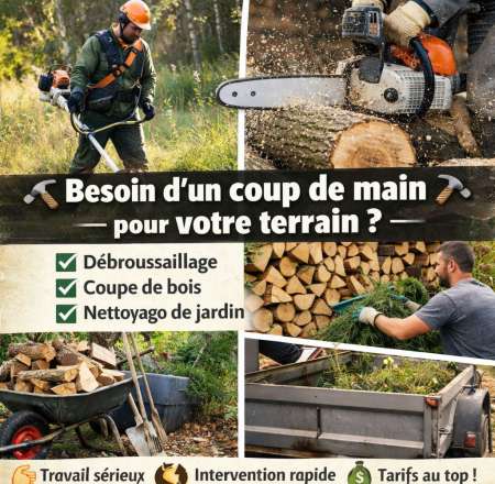 Besoin d'un coup de mains pour votre terrain ?