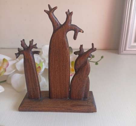 Arabesque - Sculpture baobab en bois décoratif