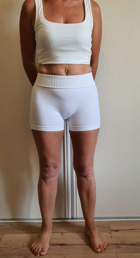 Short sport legging blanc