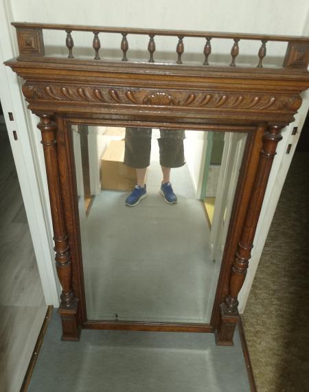 Miroir ancien bois massif