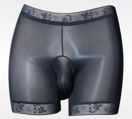 Boxer noir sissy transparent